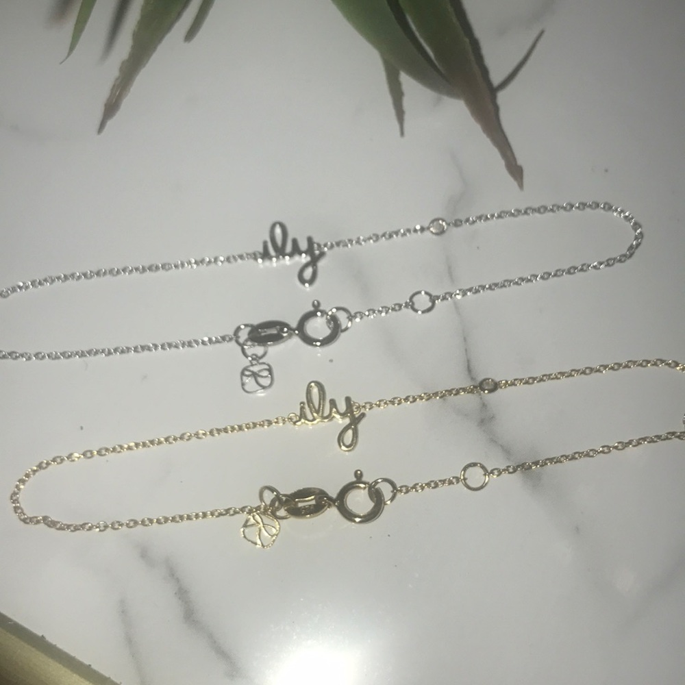 *Bezel Diamond* Shy by Sydney Evan ILY Bracelet